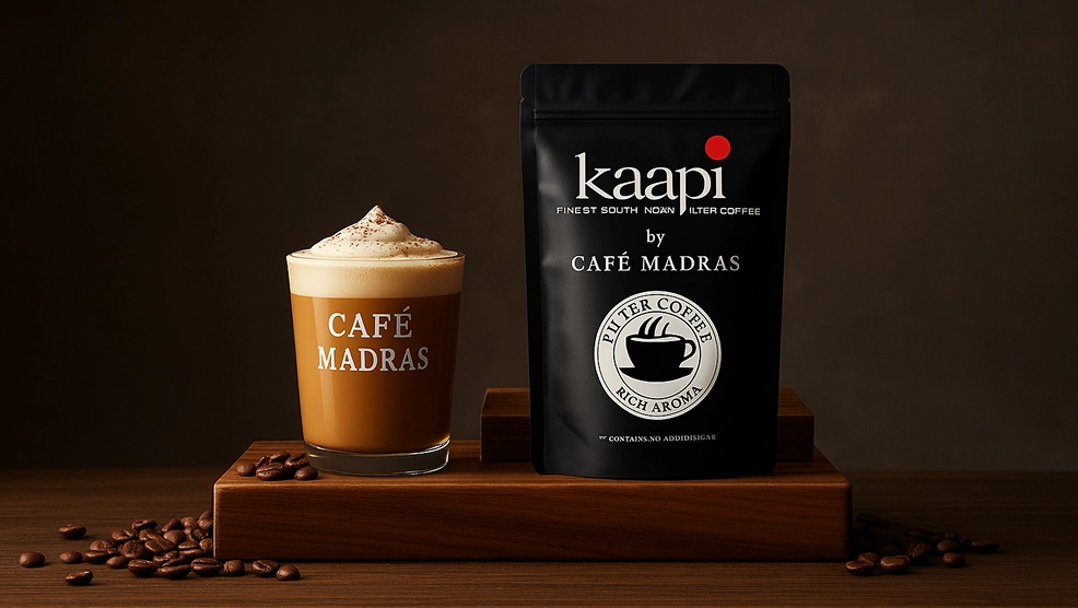 Coffee plant with red and green beans